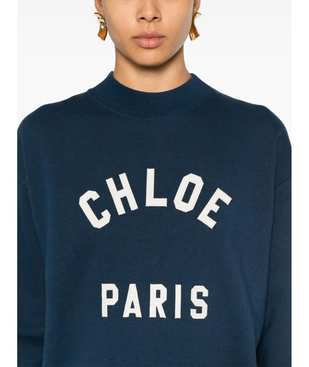 CHLOE Синий хлопковый джемпер / свитер, фото 5