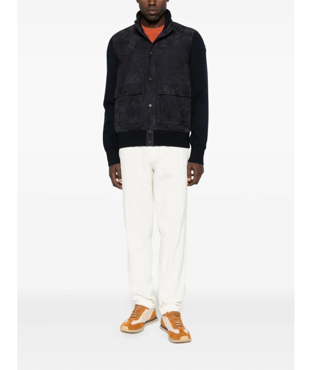 MONCLER Синий шерстяной кардиган, фото 2