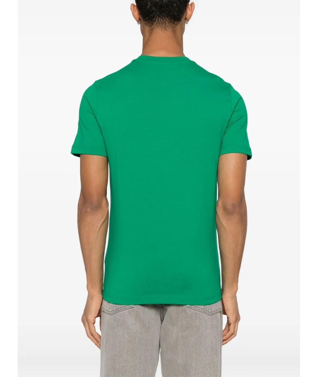 MONCLER Зеленая хлопковая футболка, фото 3