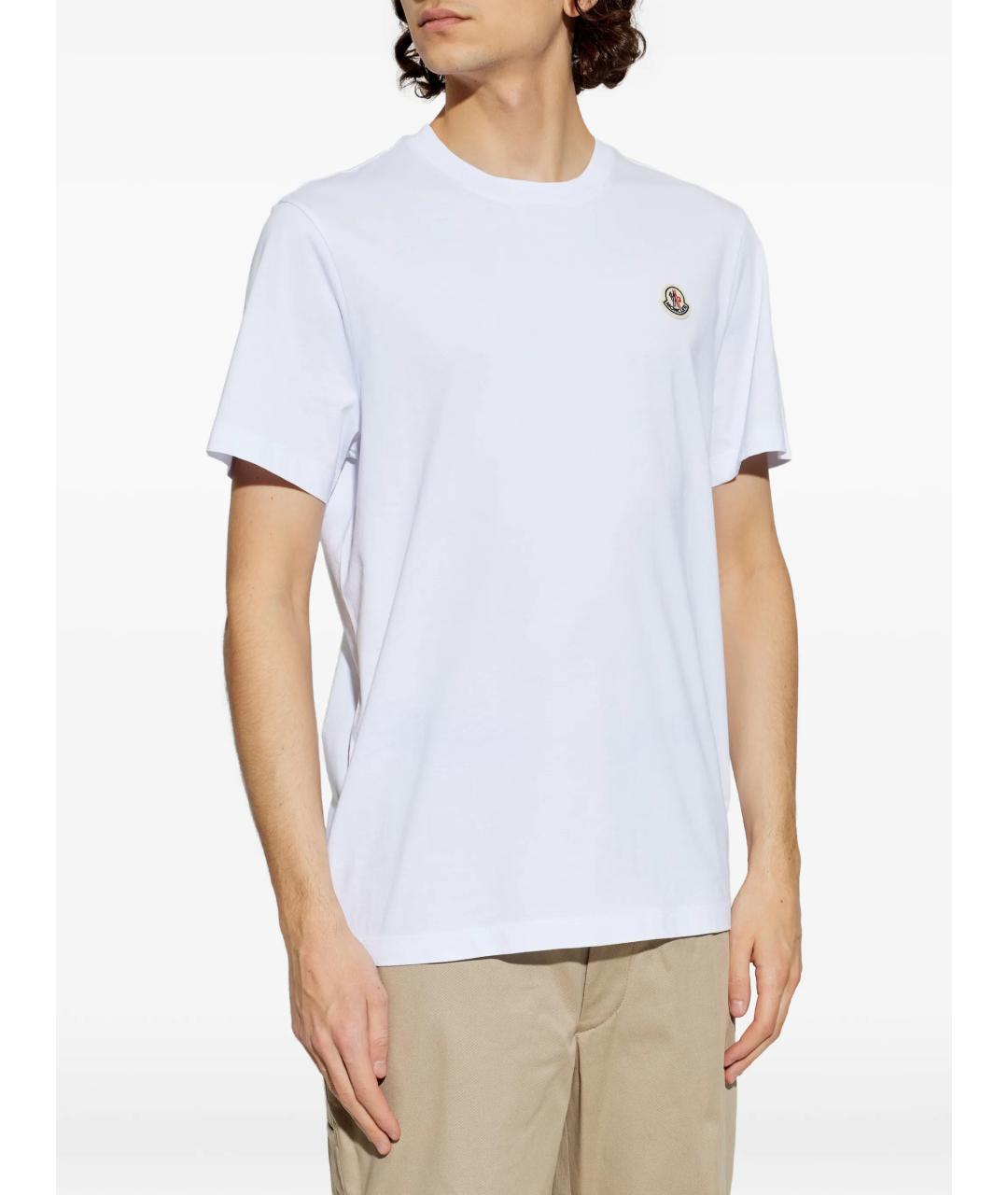 MONCLER Белая хлопковая футболка, фото 3