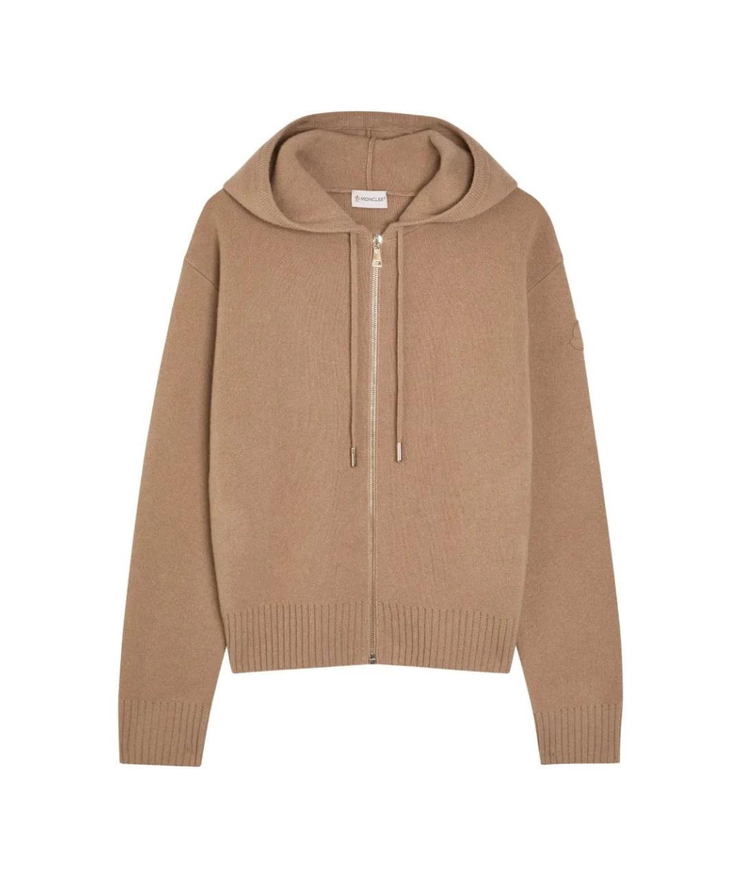 MONCLER Бежевый шерстяной джемпер / свитер, фото 1