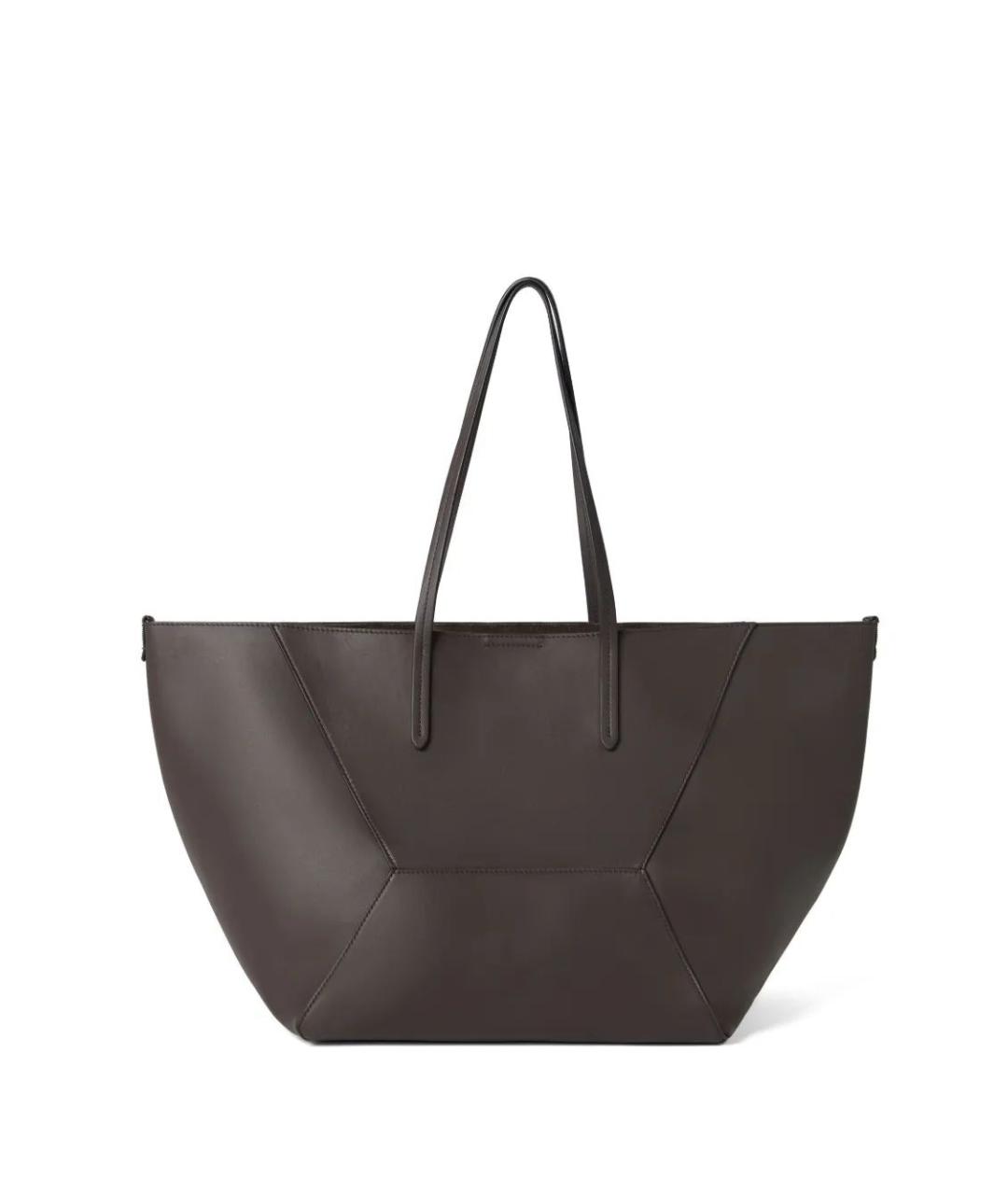 BRUNELLO CUCINELLI Коричневая кожаная сумка тоут, фото 3