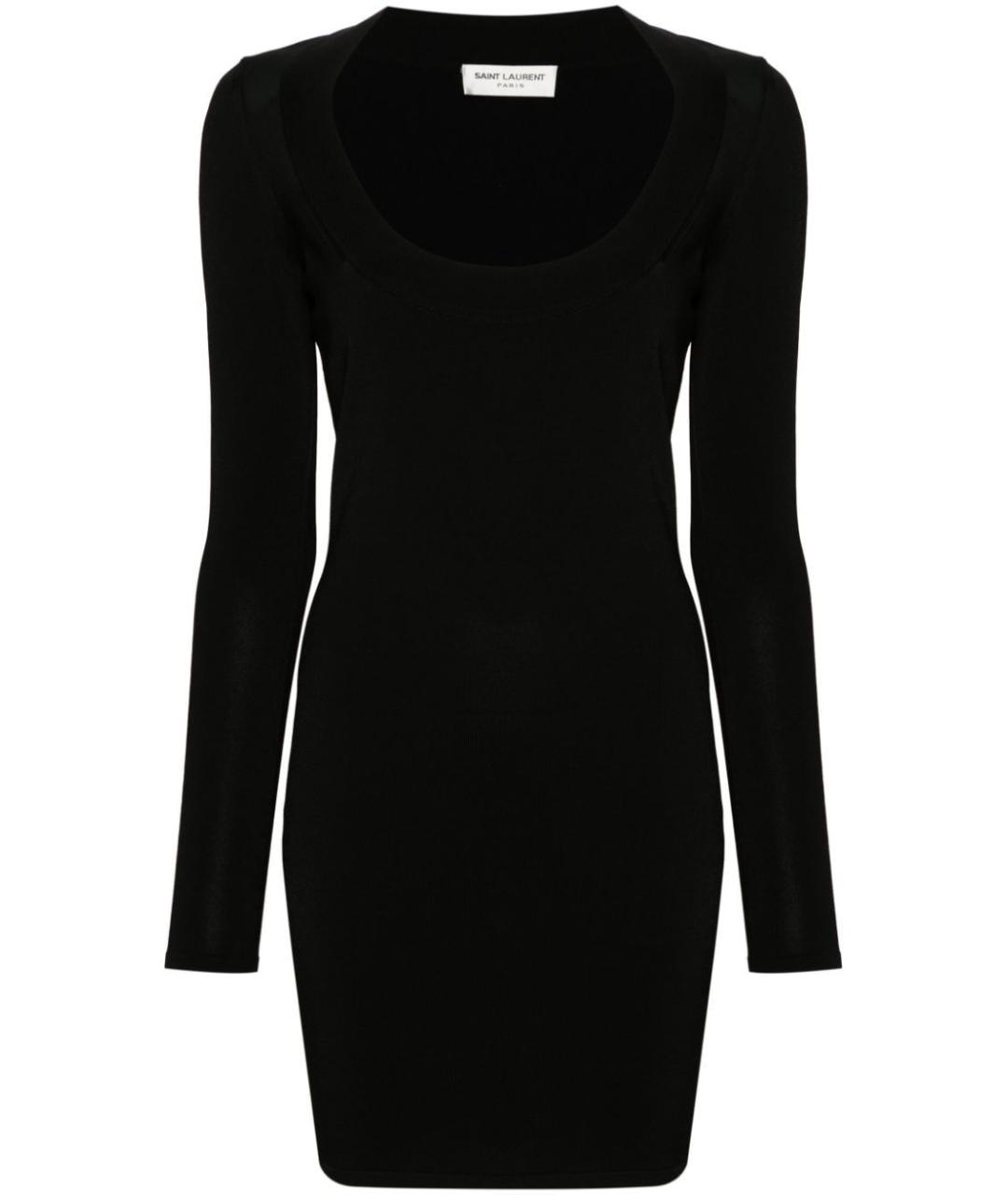 SAINT LAURENT Черное полиамидовое повседневное платье, фото 1