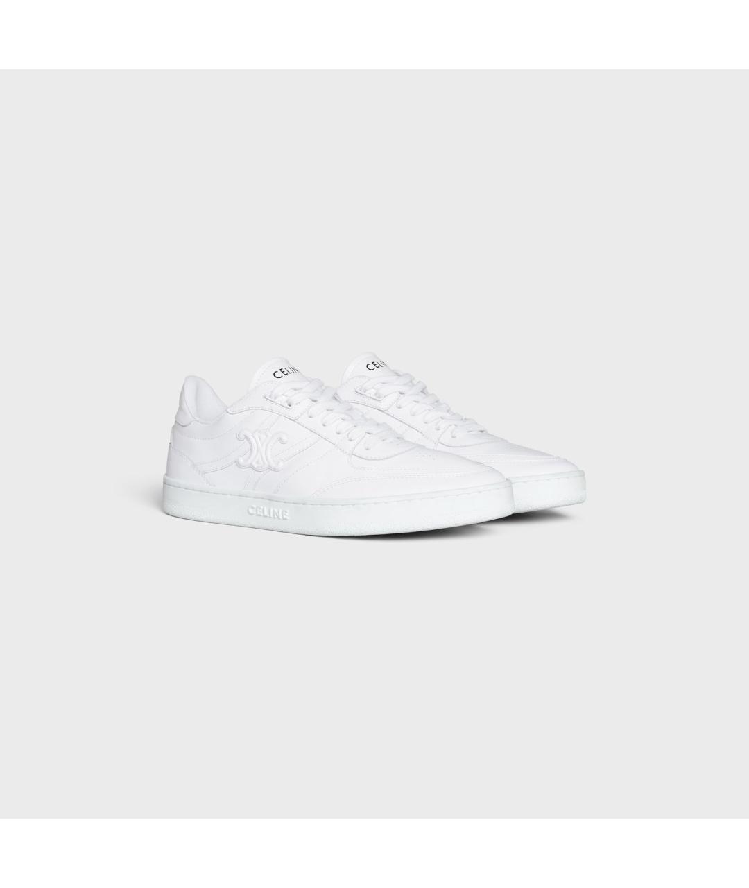 CELINE Белые кожаные кеды, фото 2