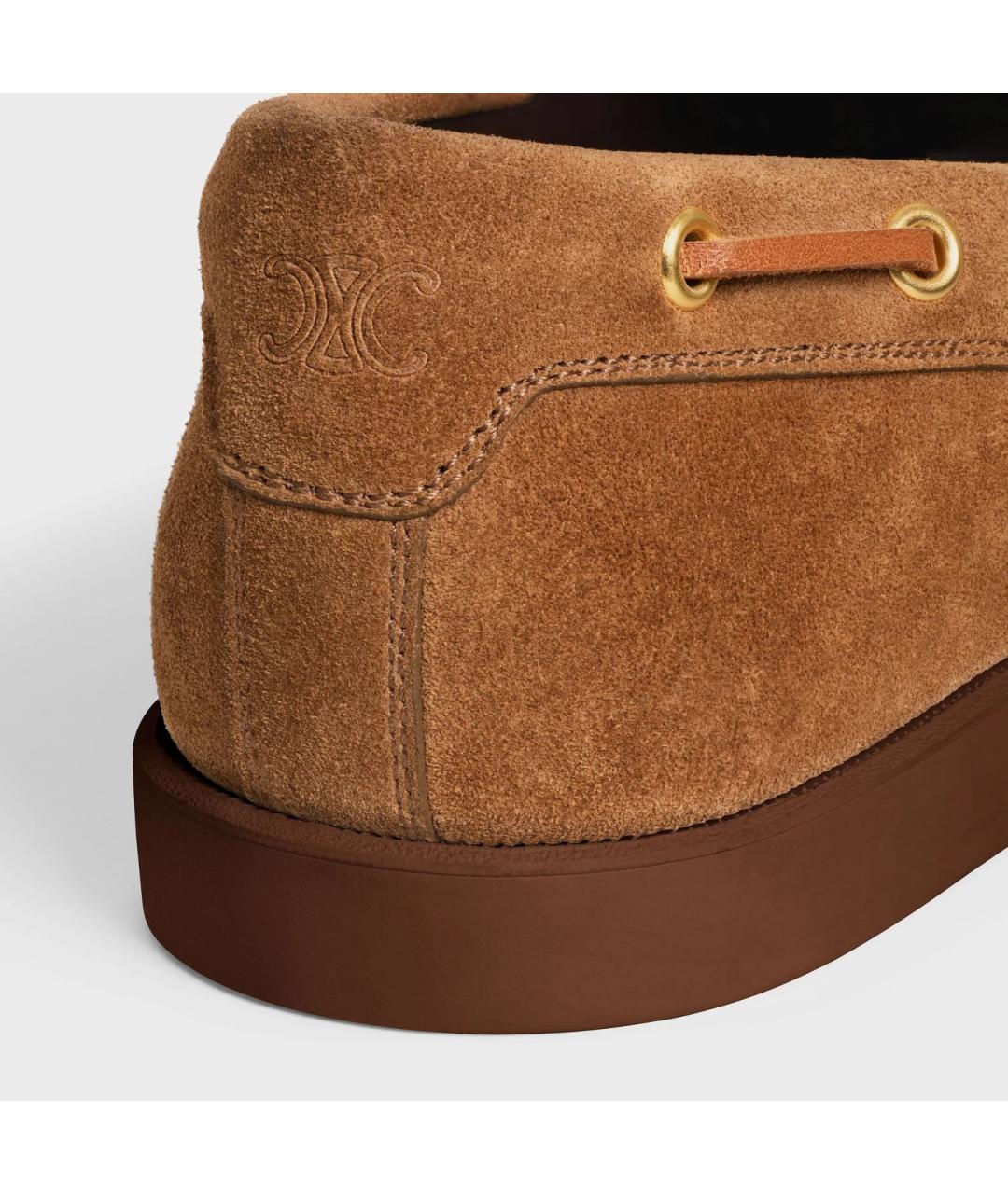 CELINE Коричневые кожаные лоферы, фото 5