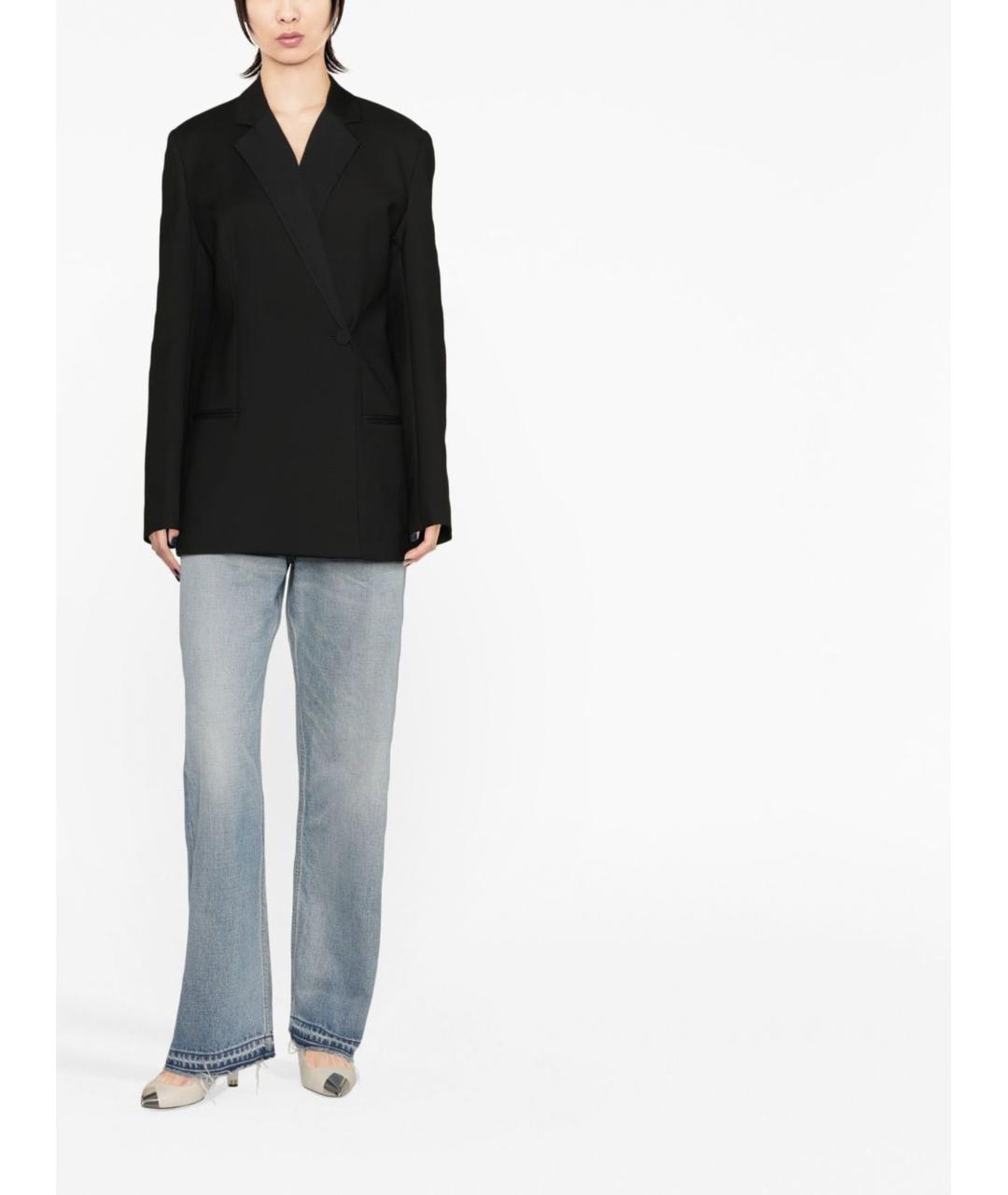 CELINE Синие хлопковые прямые джинсы, фото 2