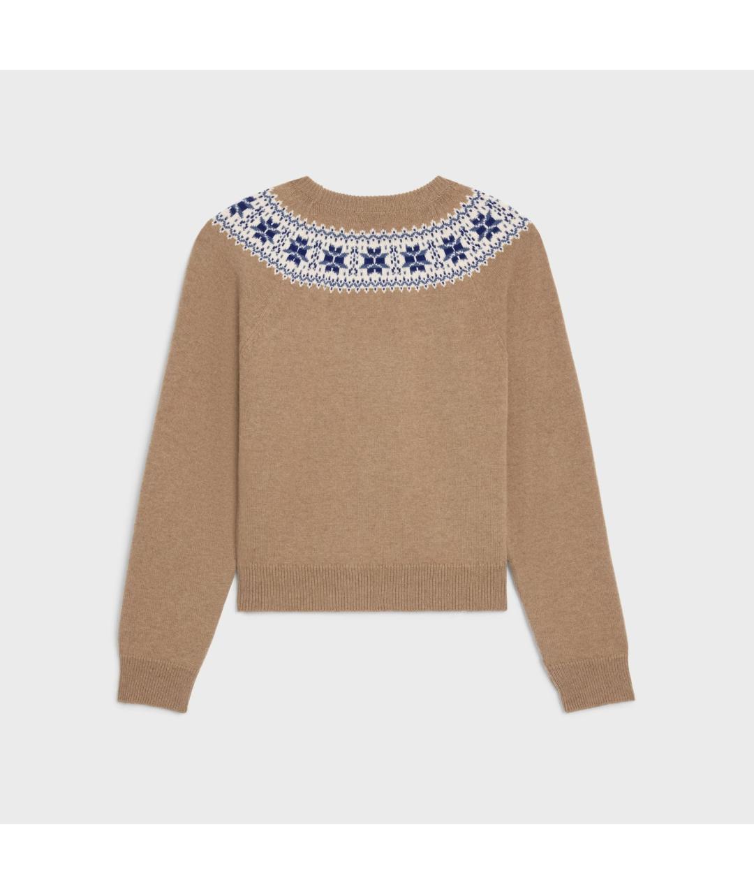 CELINE Бежевый кашемировый джемпер / свитер, фото 2