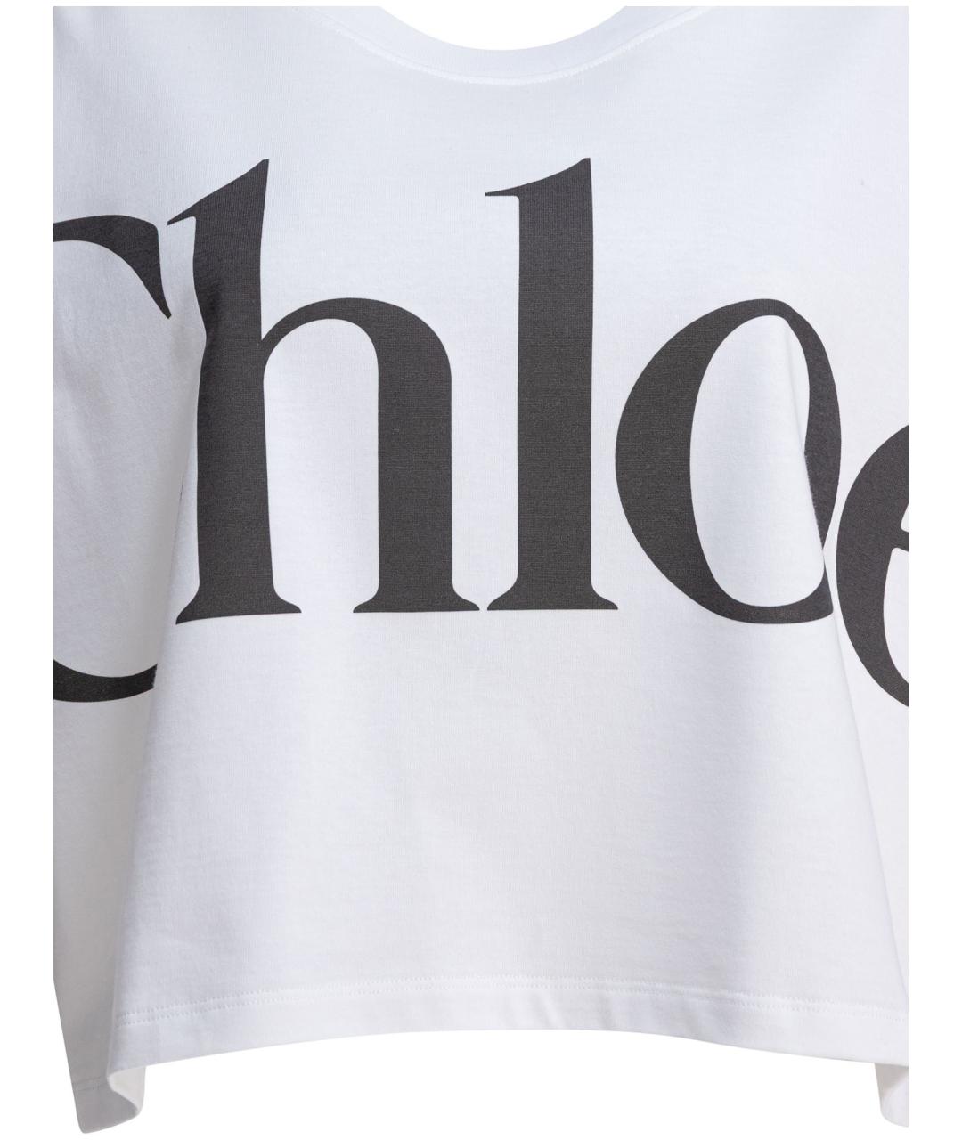 CHLOE Белая хлопковая футболка, фото 3