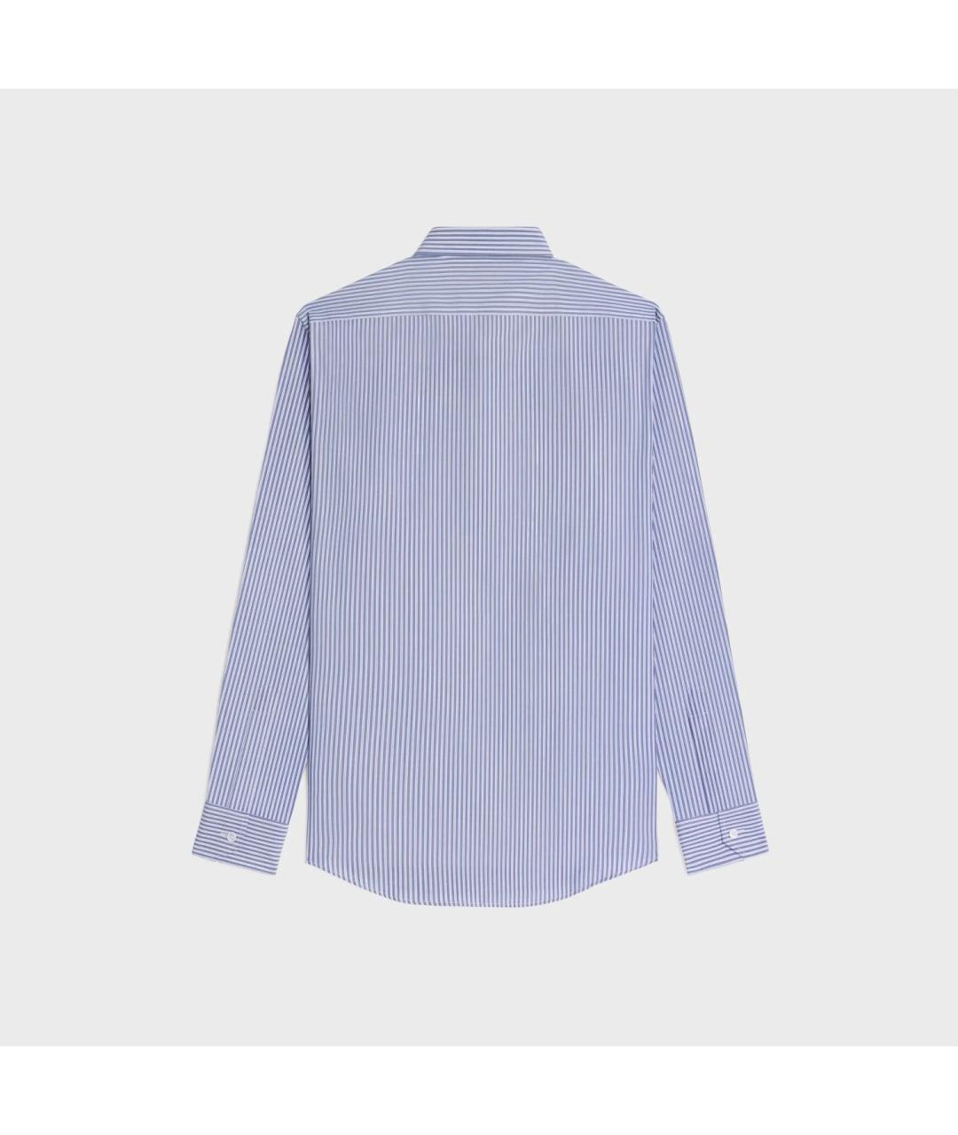 CELINE Синяя хлопковая классическая рубашка, фото 2