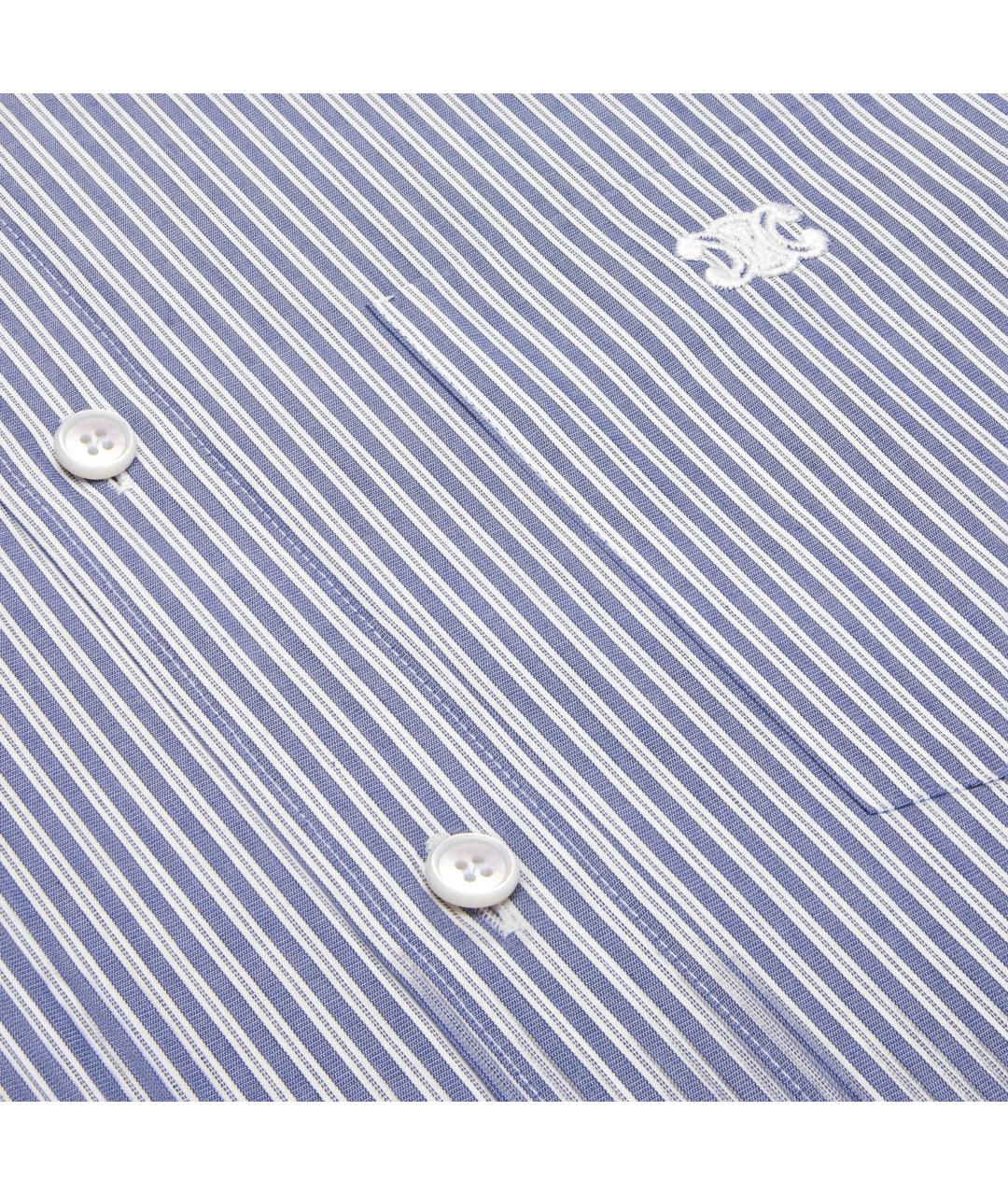 CELINE Синяя хлопковая классическая рубашка, фото 4