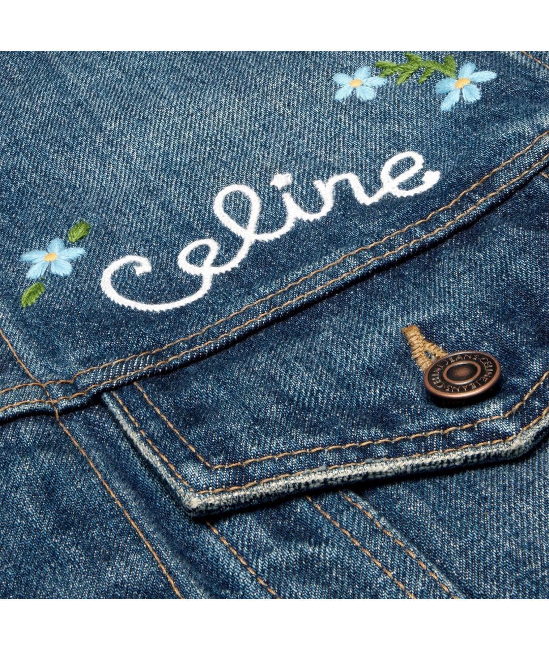 CELINE Синяя хлопковая куртка, фото 4