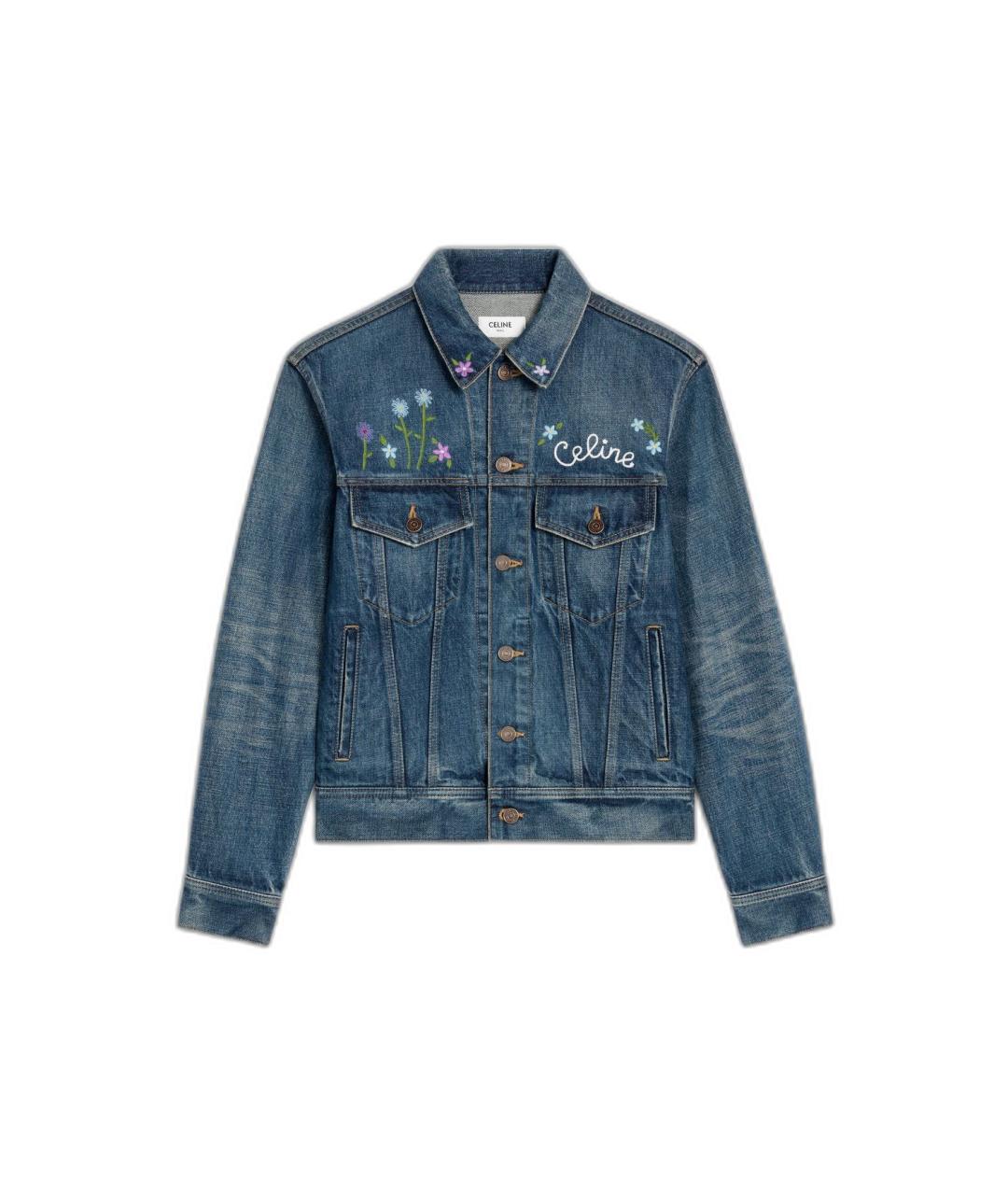 CELINE Синяя хлопковая куртка, фото 1