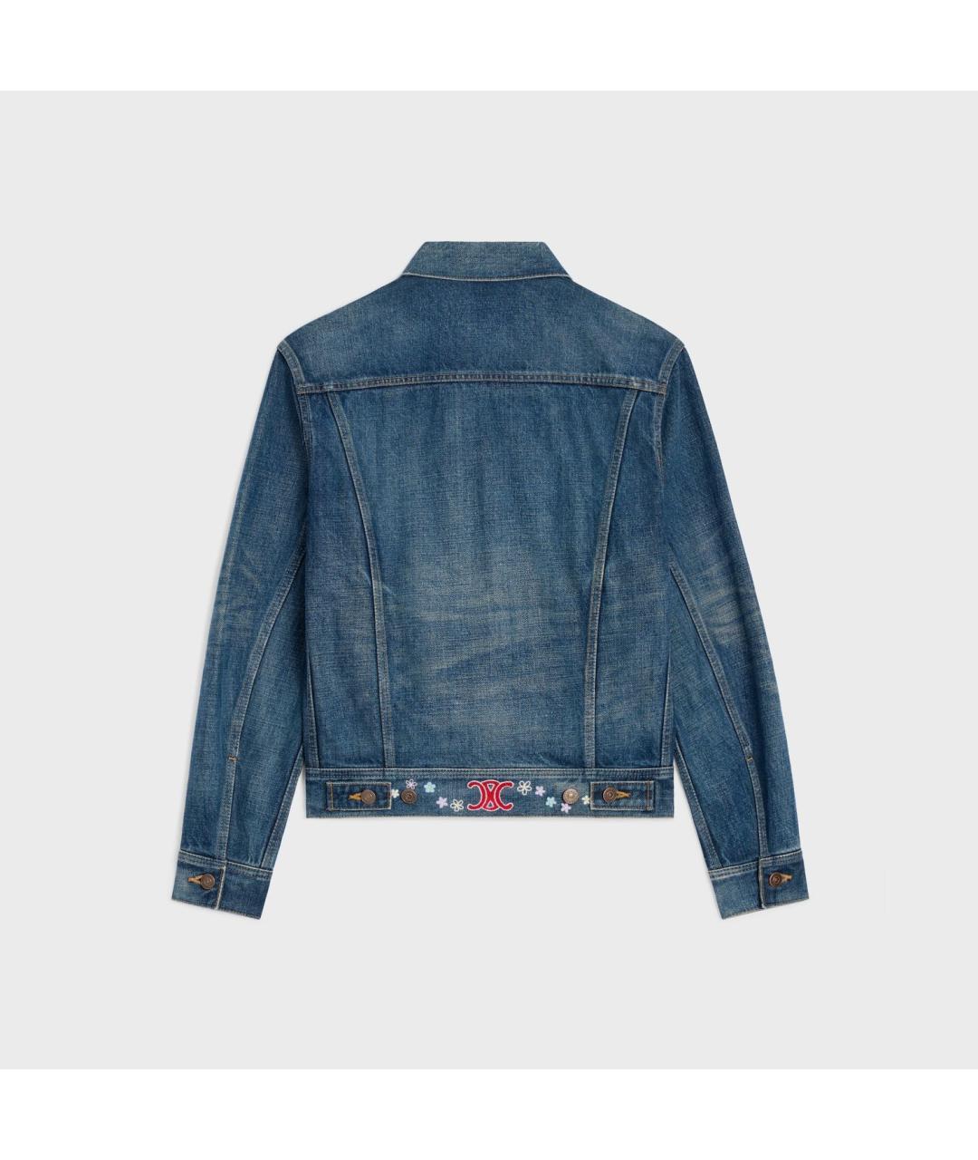 CELINE Синяя хлопковая куртка, фото 2