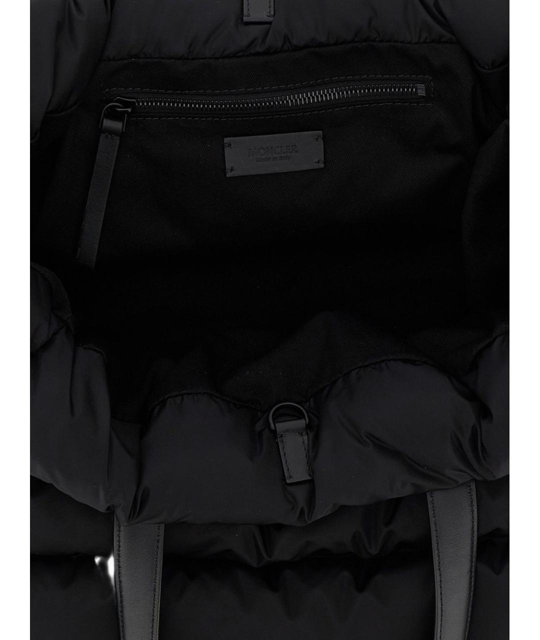 MONCLER Черная синтетическая сумка на плечо, фото 4