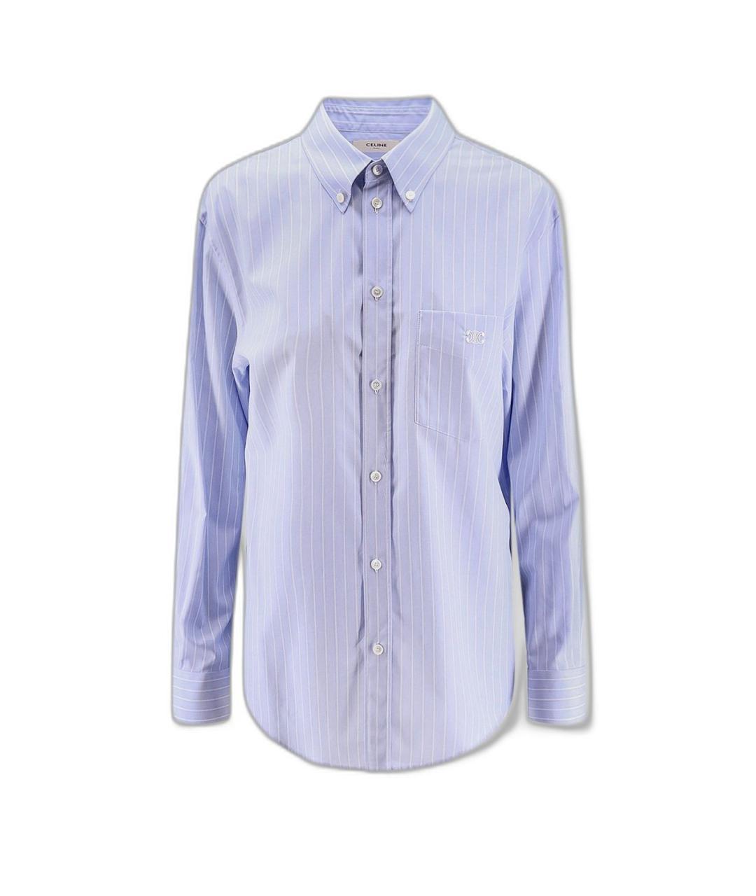CELINE Голубая хлопковая рубашка, фото 1