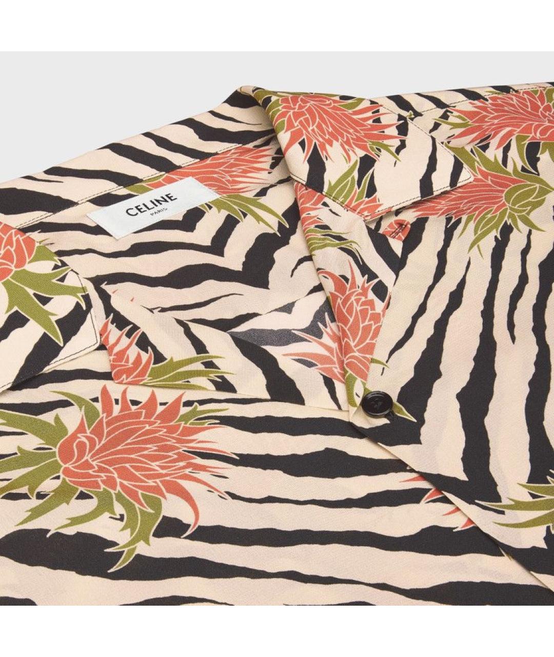 CELINE Мульти шелковая кэжуал рубашка, фото 3