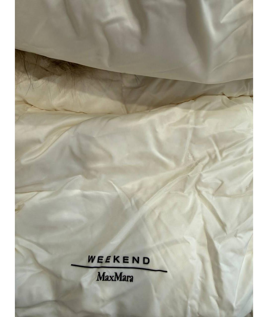 MAX MARA Белый полиамидовый пуховик, фото 3