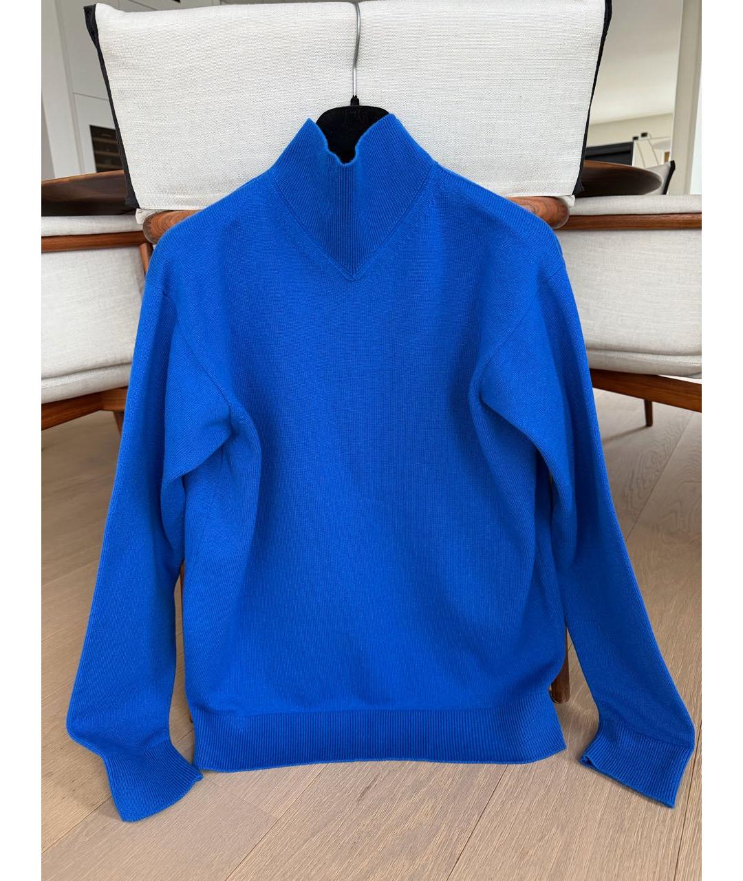 BOTTEGA VENETA Синий кашемировый джемпер / свитер, фото 7