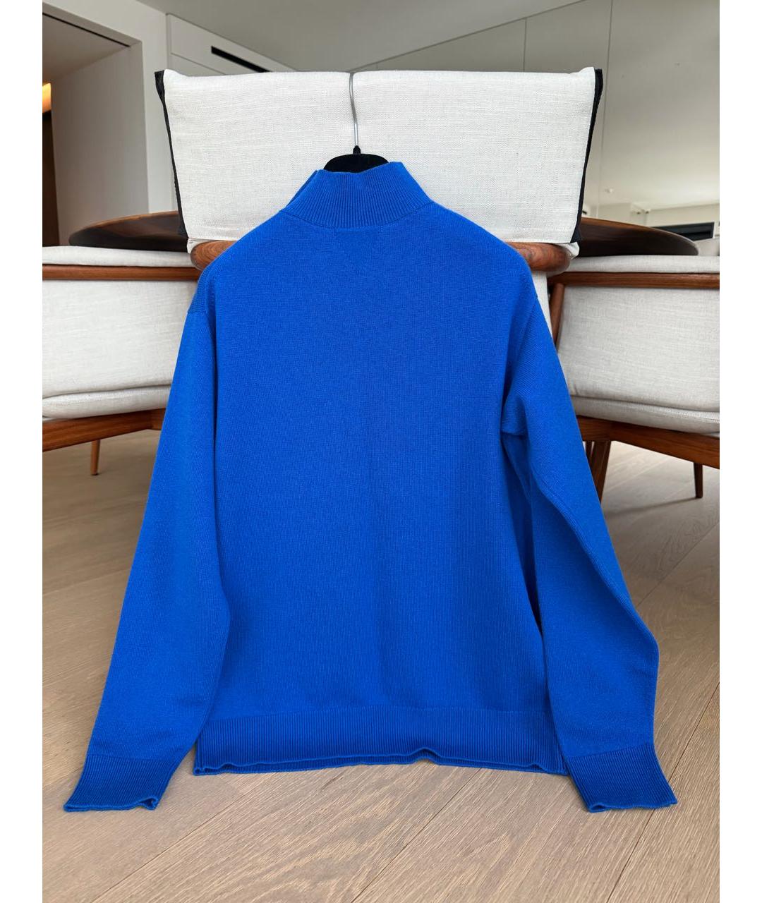 BOTTEGA VENETA Синий кашемировый джемпер / свитер, фото 2
