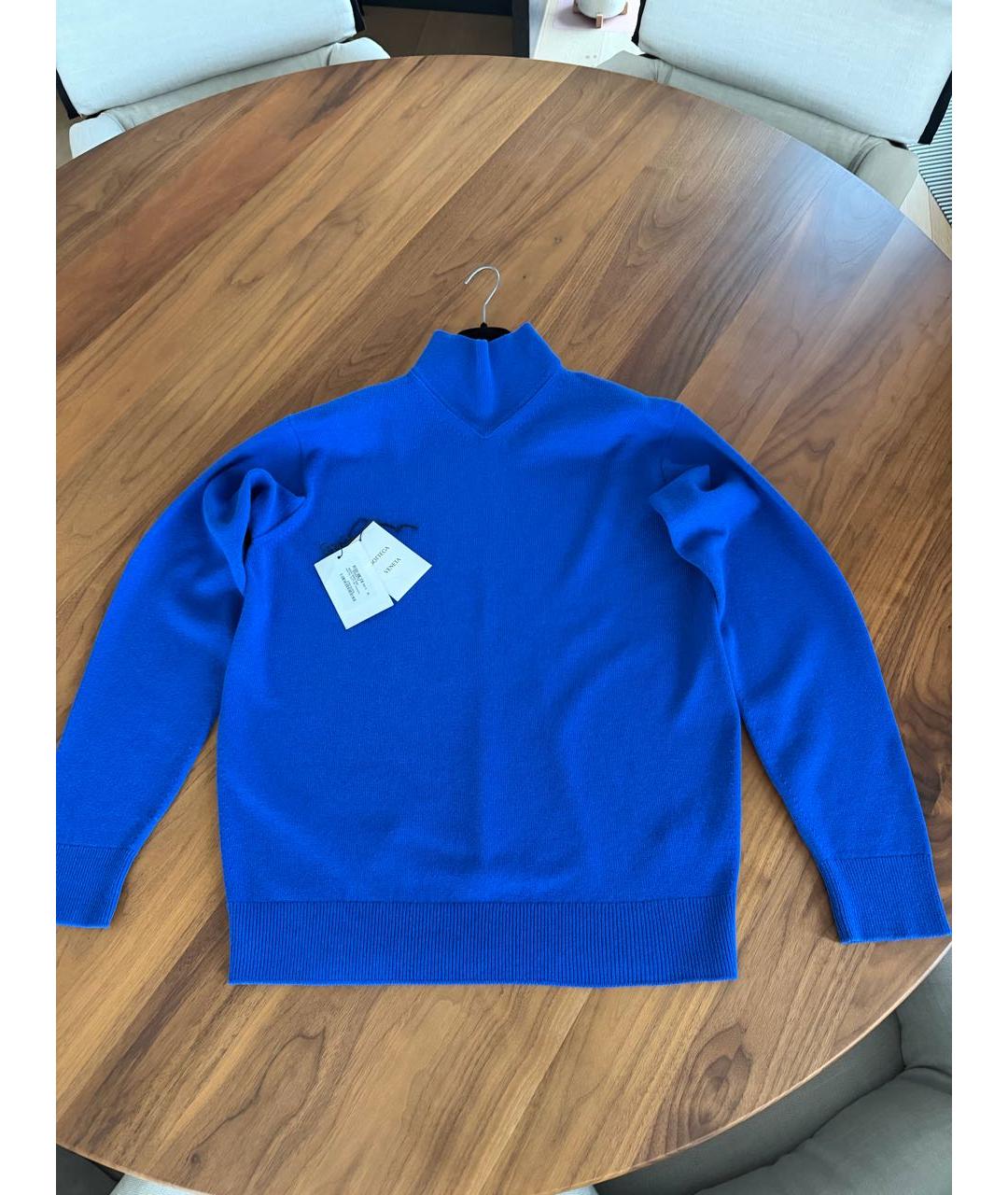 BOTTEGA VENETA Синий кашемировый джемпер / свитер, фото 4