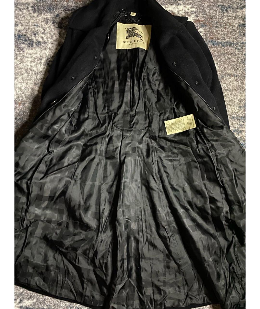 BURBERRY Черное шерстяное пальто, фото 3