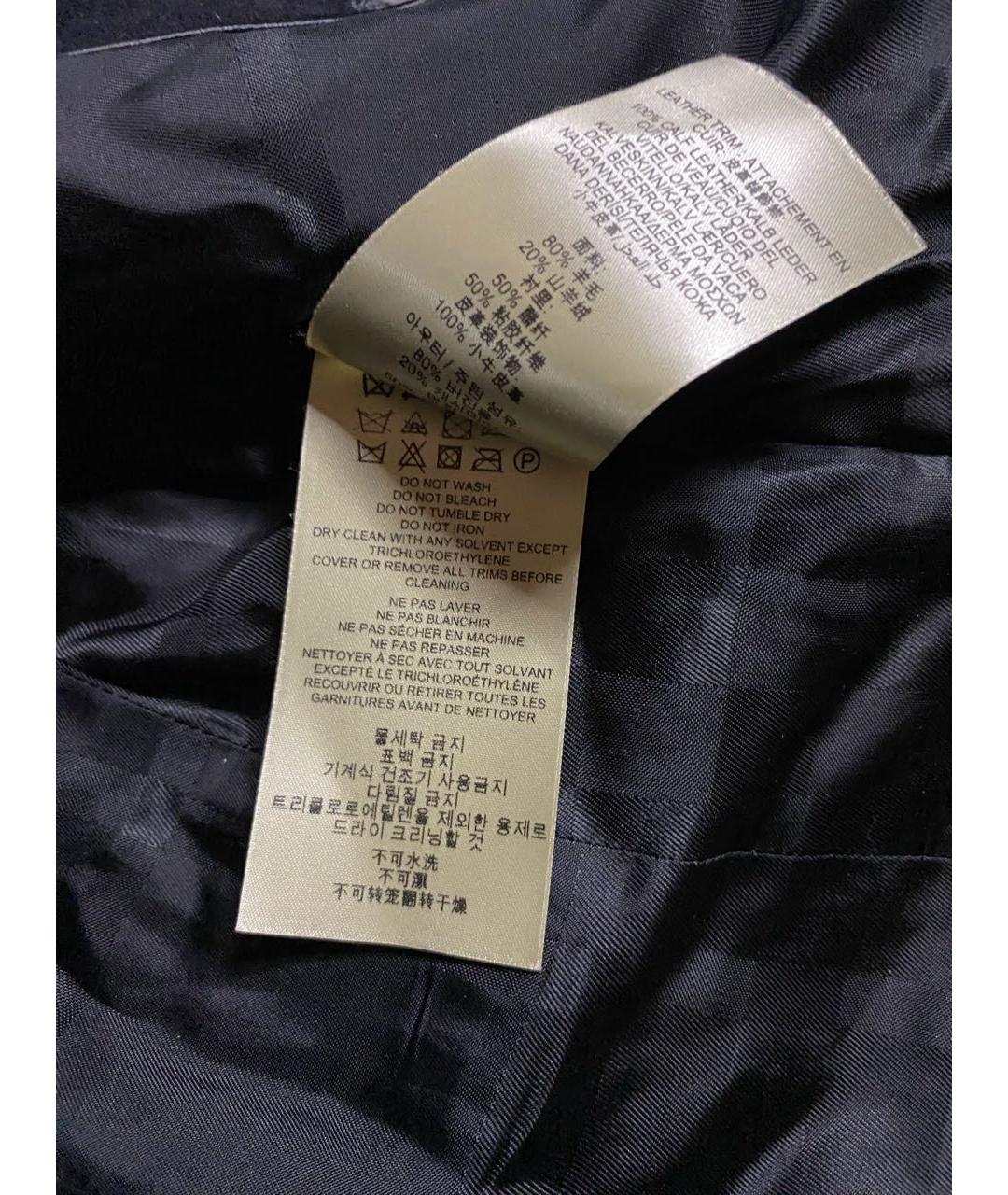 BURBERRY Черное шерстяное пальто, фото 4