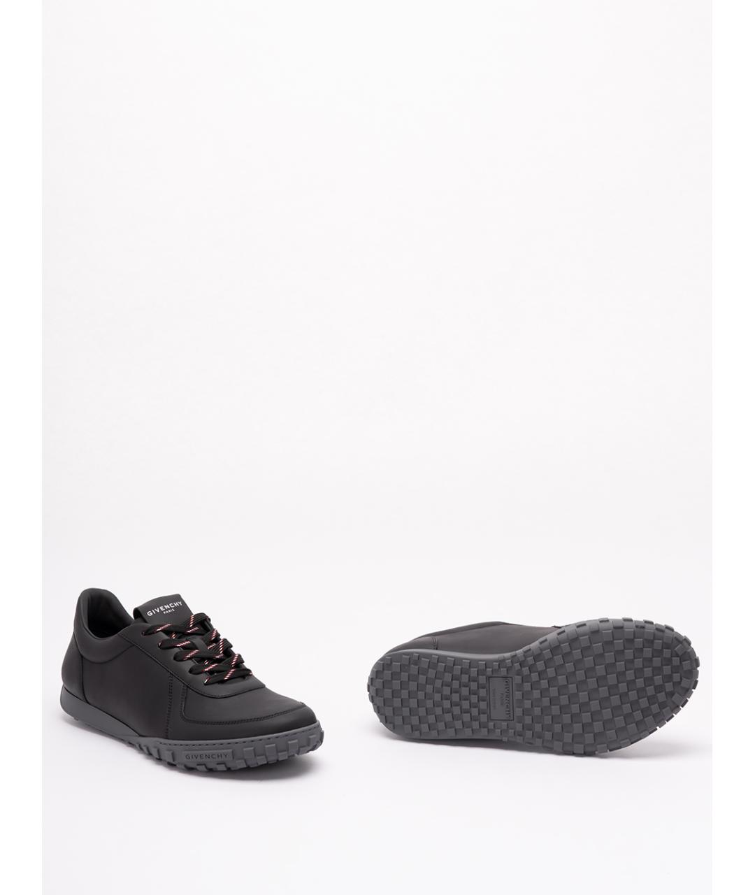 GIVENCHY Черные кожаные низкие кроссовки / кеды, фото 4