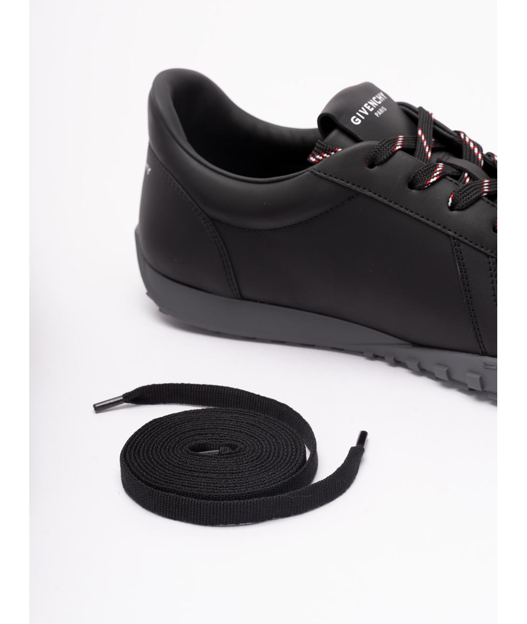 GIVENCHY Черные кожаные низкие кроссовки / кеды, фото 5