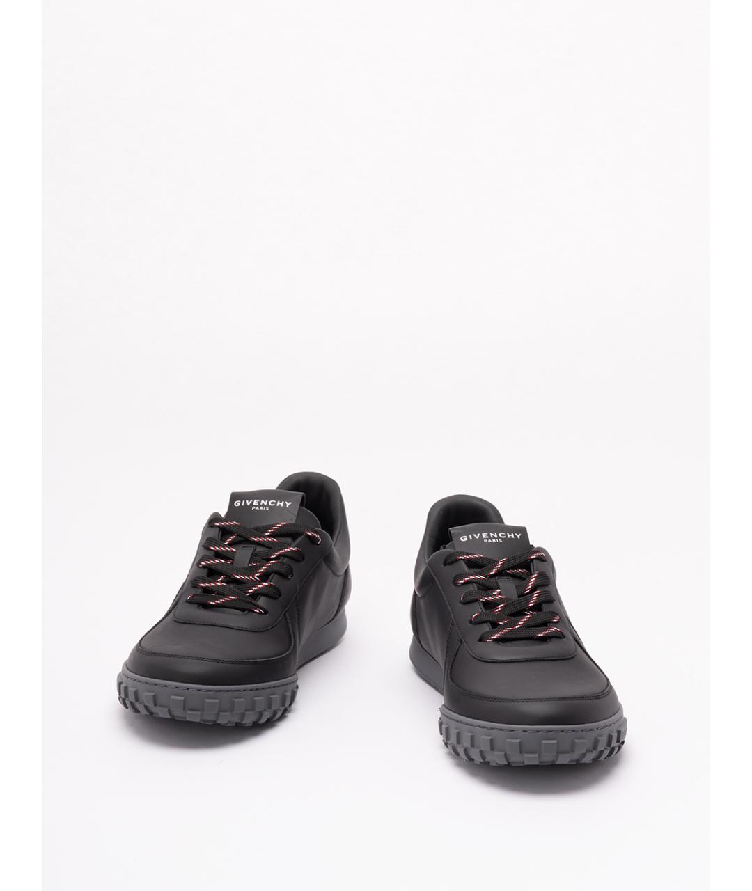 GIVENCHY Черные кожаные низкие кроссовки / кеды, фото 2