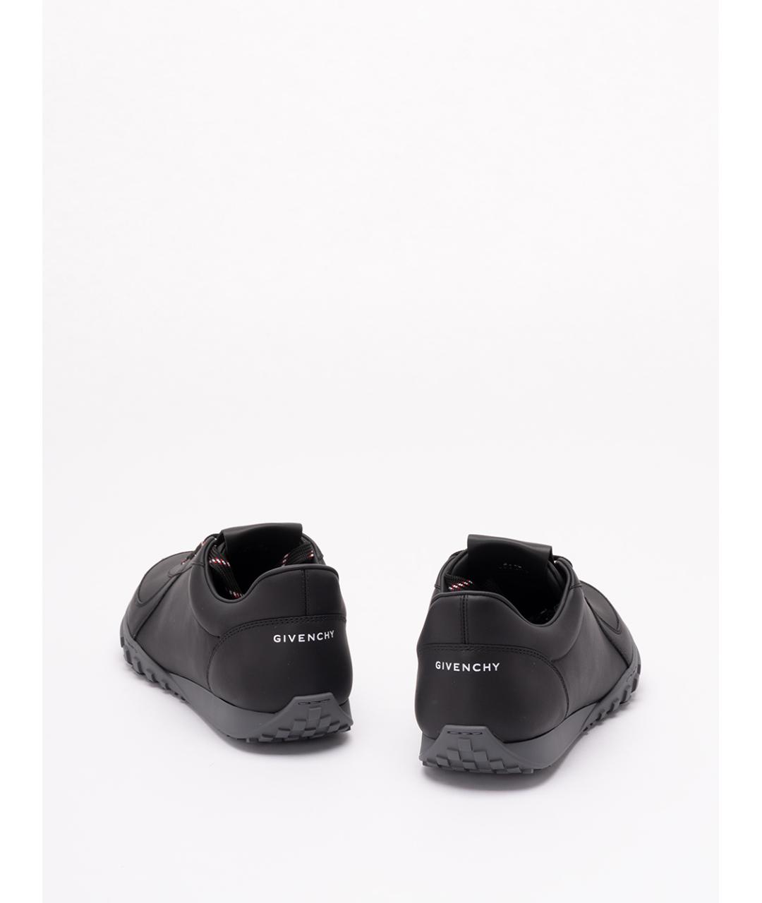GIVENCHY Черные кожаные низкие кроссовки / кеды, фото 3