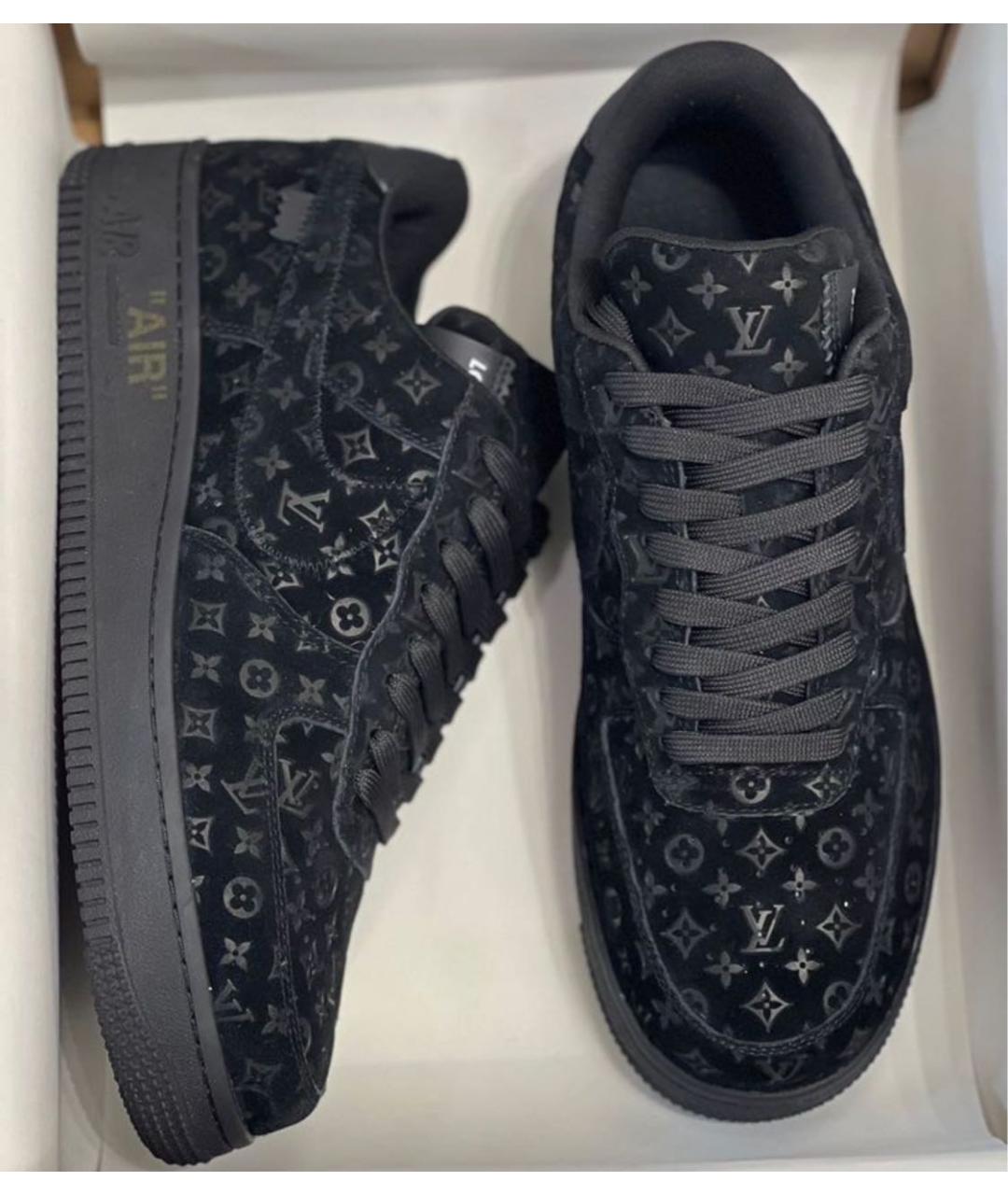 LOUIS VUITTON Черные замшевые кроссовки, фото 8