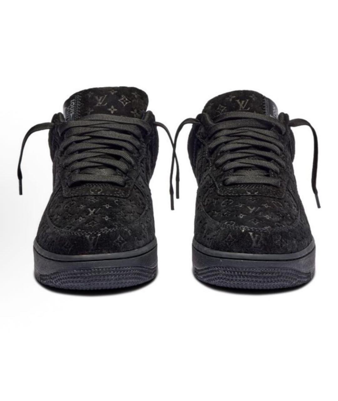 LOUIS VUITTON Черные замшевые кроссовки, фото 2