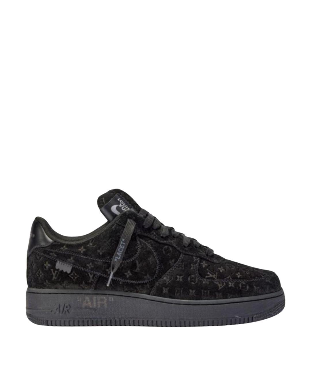 LOUIS VUITTON Черные замшевые кроссовки, фото 1