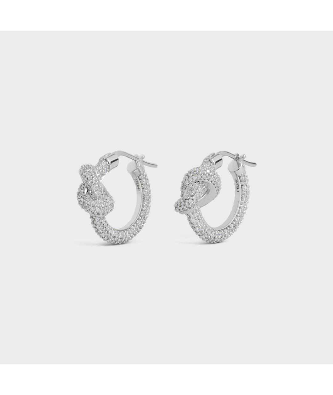 CELINE Серебряные металлические серьги, фото 2