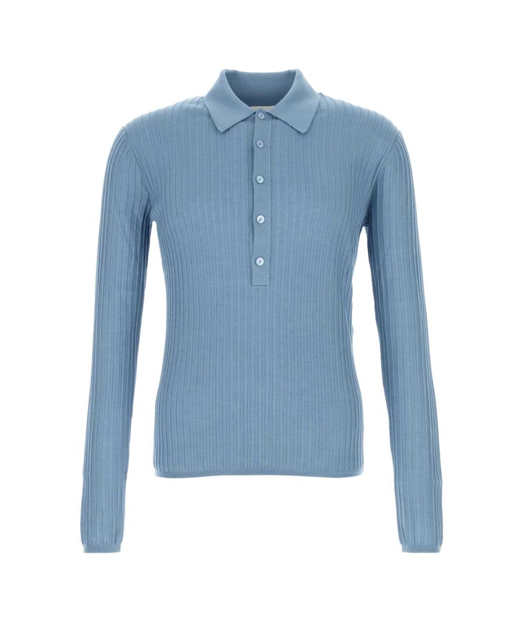 SAINT LAURENT Голубой шерстяной джемпер / свитер, фото 1