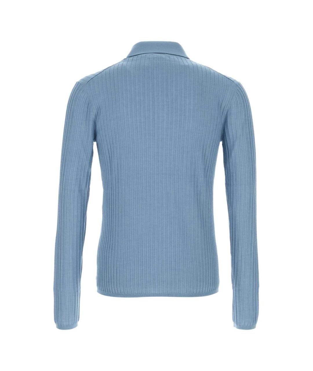 SAINT LAURENT Голубой шерстяной джемпер / свитер, фото 2