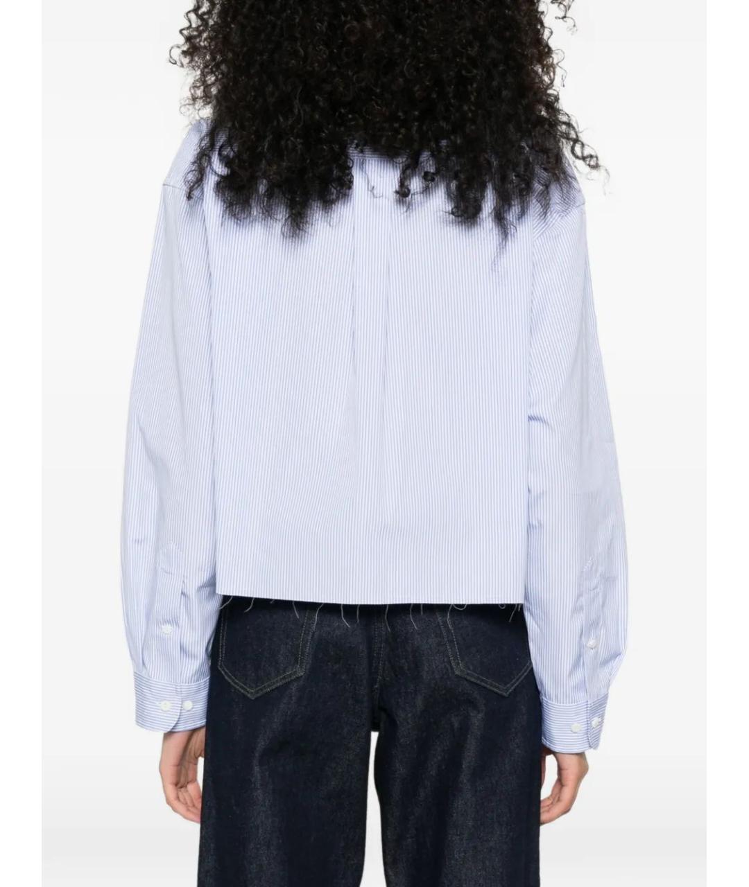 MIU MIU Синяя хлопковая рубашка, фото 4