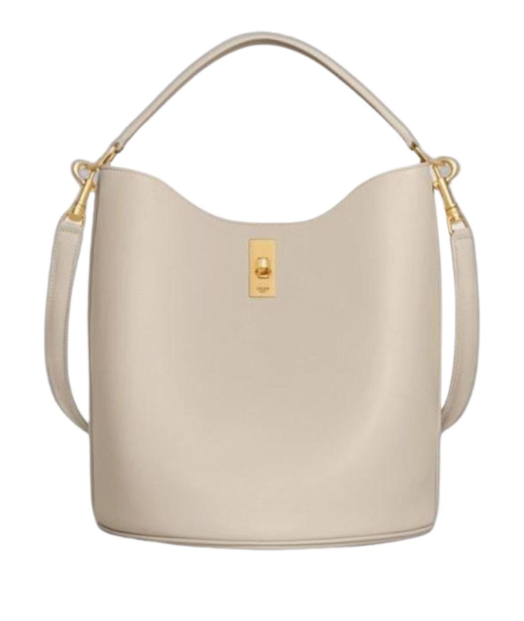 CELINE Бежевая кожаная сумка тоут, фото 1