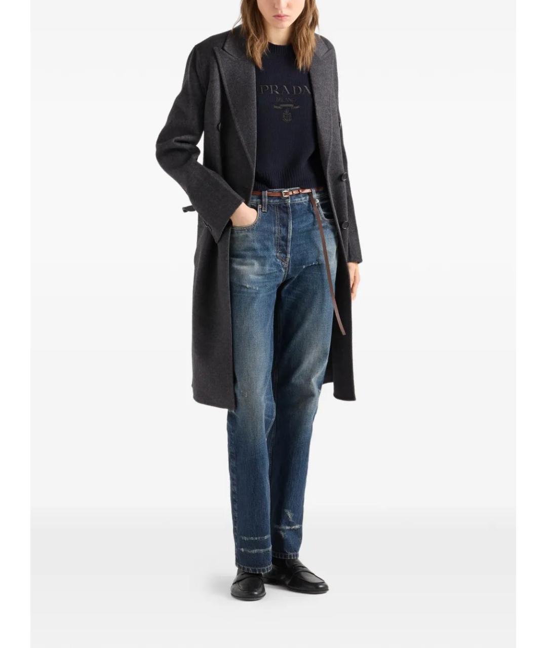 PRADA Темно-синяя кашемировая футболка, фото 2