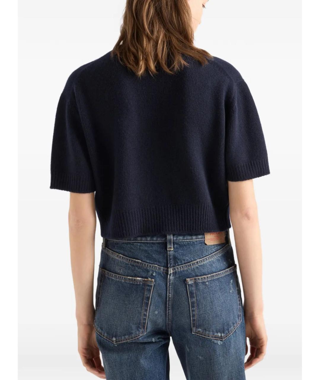 PRADA Темно-синяя кашемировая футболка, фото 5