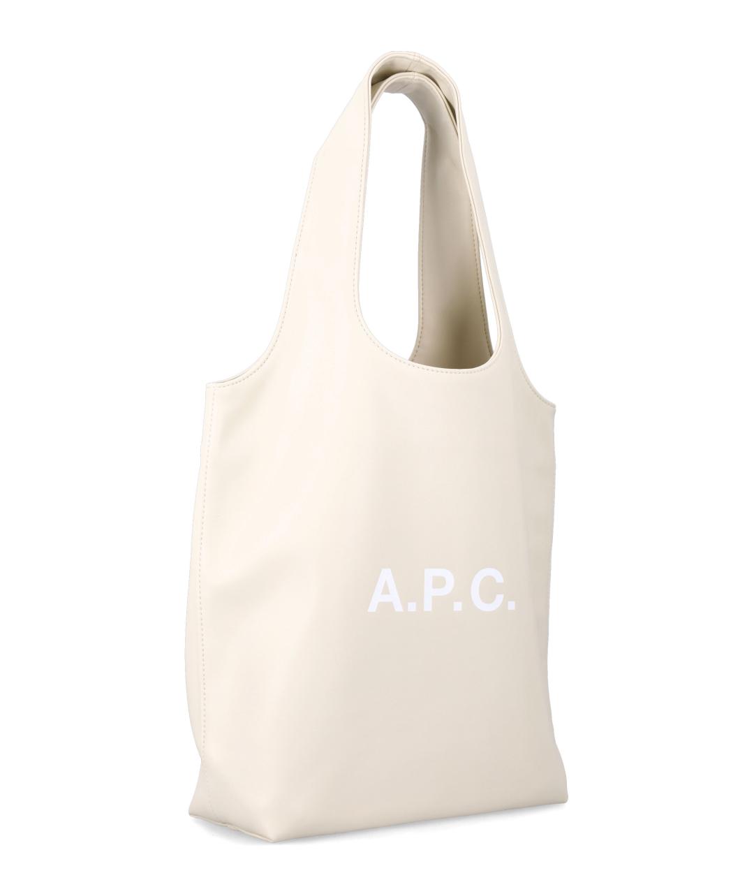 A.P.C. Бежевая сумка тоут из искусственной кожи, фото 2