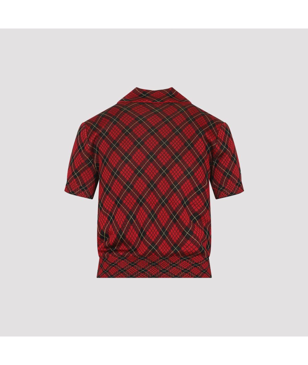 ALEXANDER MCQUEEN Красная вискозная футболка, фото 3