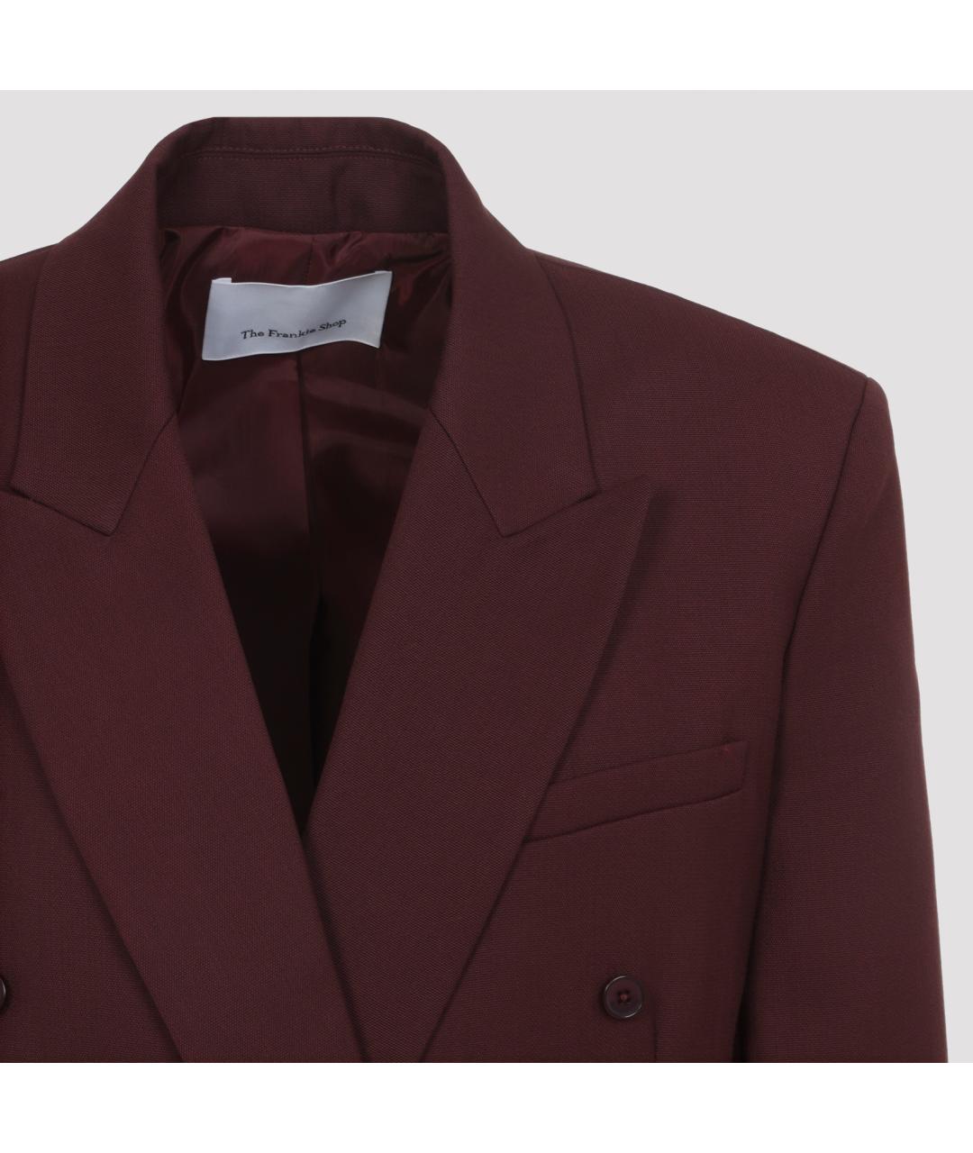 THE FRANKIE SHOP Бордовая полиэстеровая куртка, фото 5