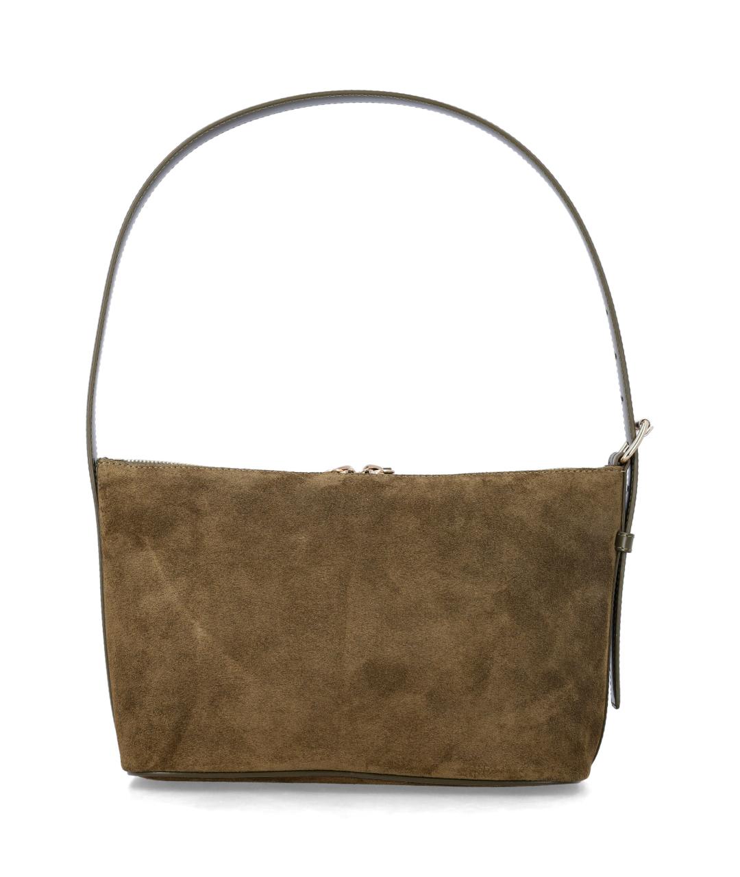 A.P.C. Хаки кожаная сумка через плечо, фото 3