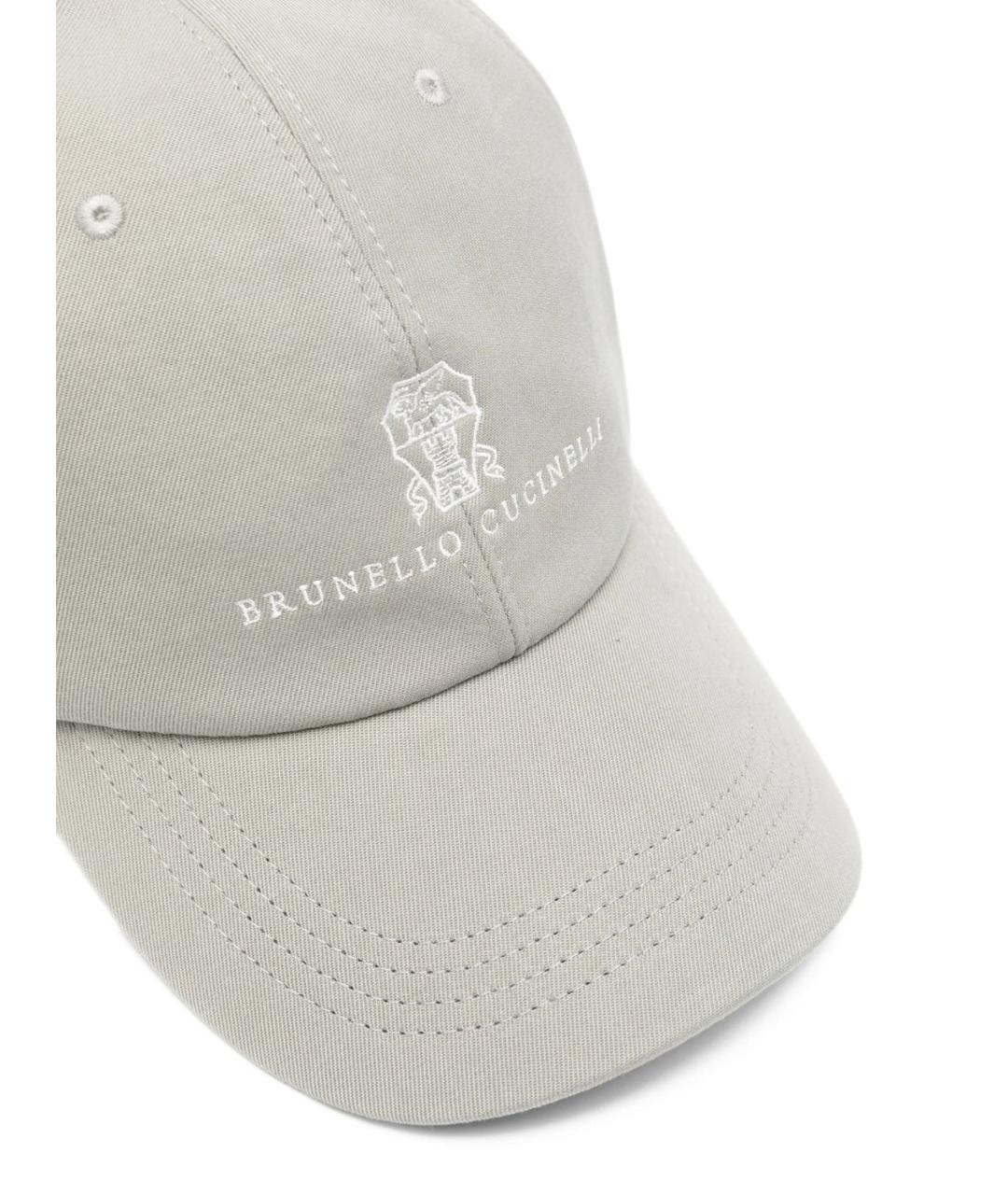 BRUNELLO CUCINELLI Серая хлопковая кепка/бейсболка, фото 3