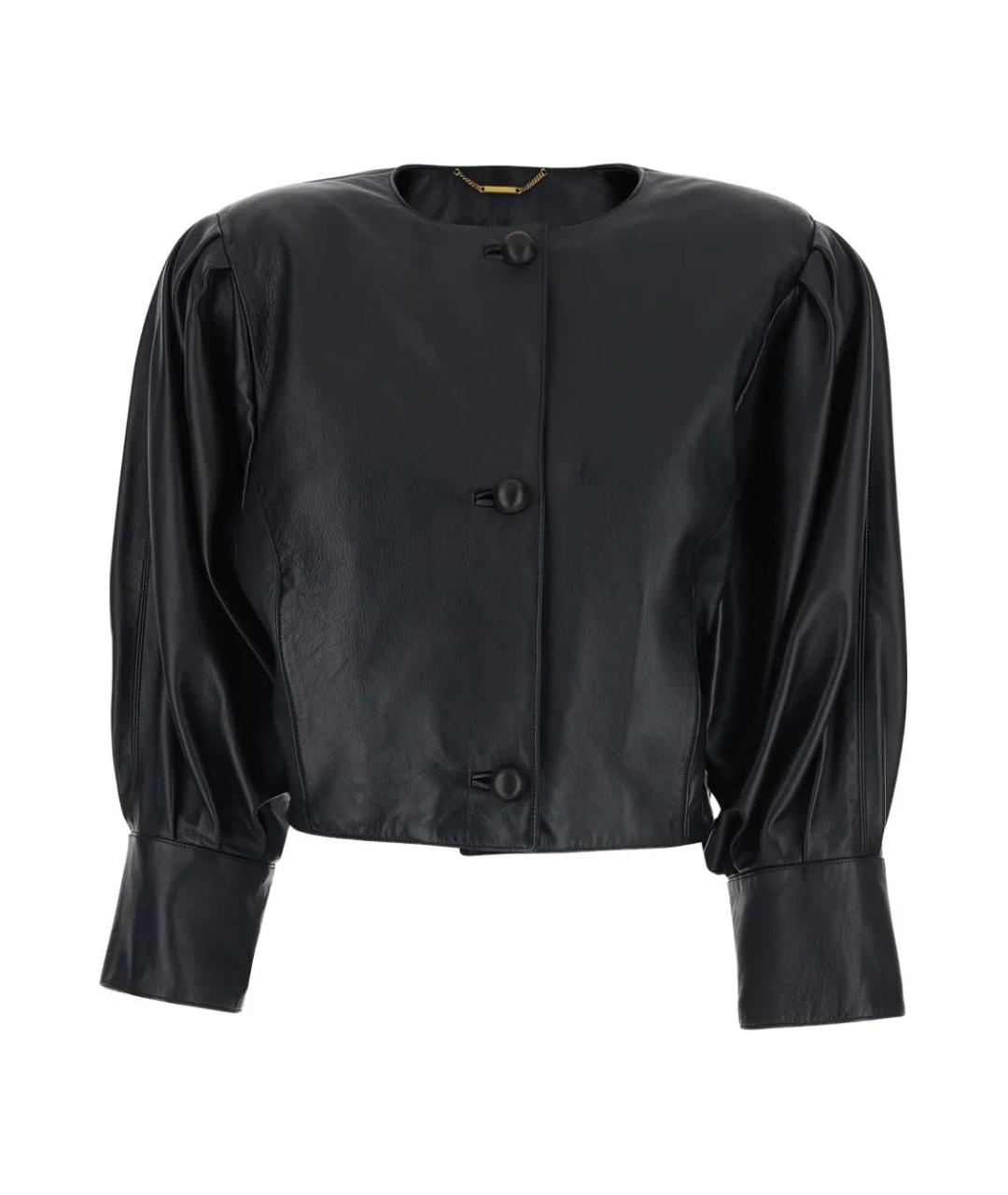 CHLOE Черная кожаная куртка, фото 1