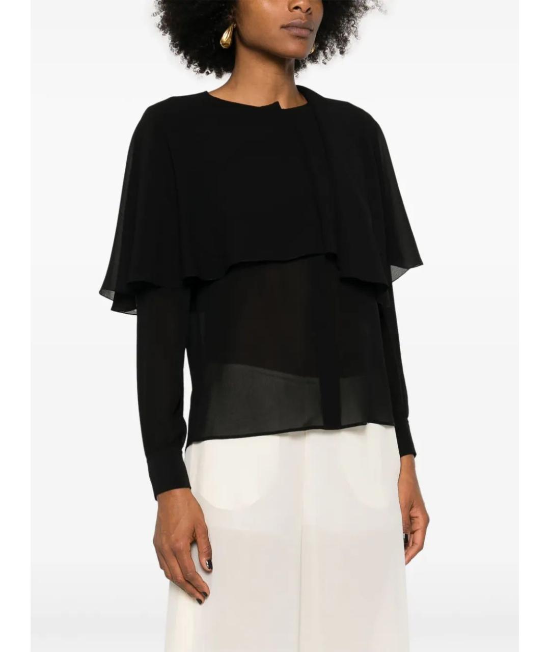CHLOE Черная шерстяная блузы, фото 3