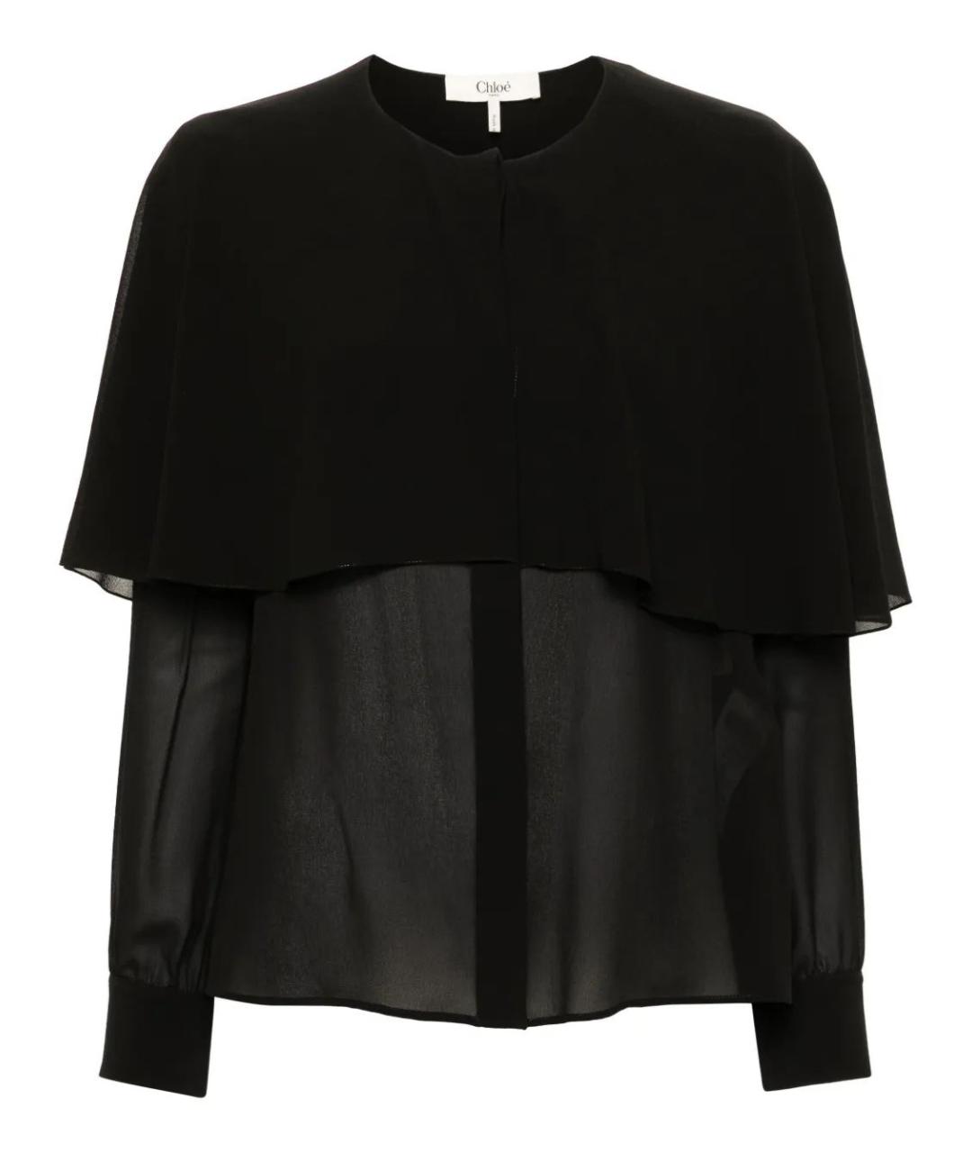 CHLOE Черная шерстяная блузы, фото 1