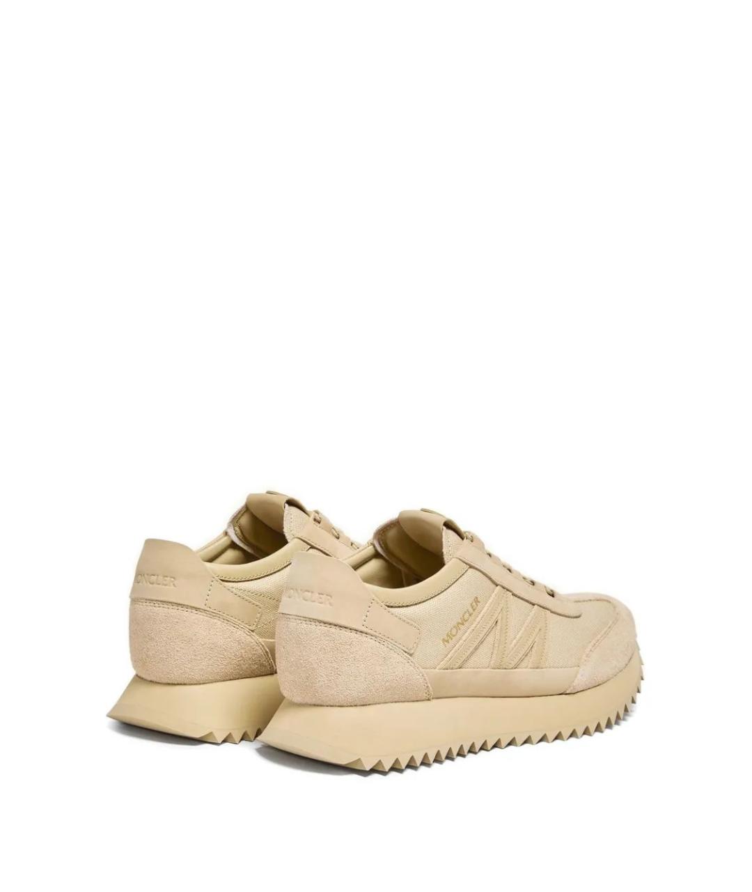 MONCLER Бежевые низкие кроссовки / кеды, фото 3