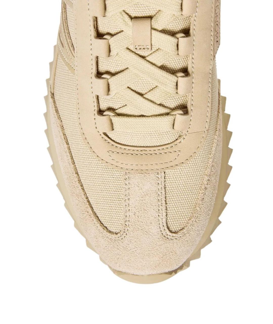 MONCLER Бежевые низкие кроссовки / кеды, фото 2